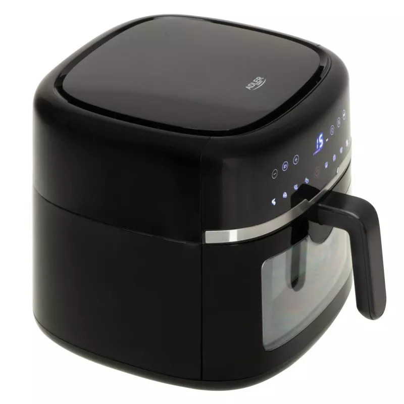 Adler AD 6318 airfryer, 8 l, 2500 W, lcd-display, 9 programma's, zwart
