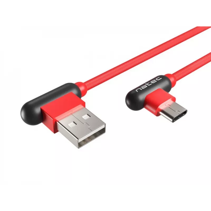 USB-kabel NATEC NKA-1201 USB 2.0 1 m USB A USB C zwart rood