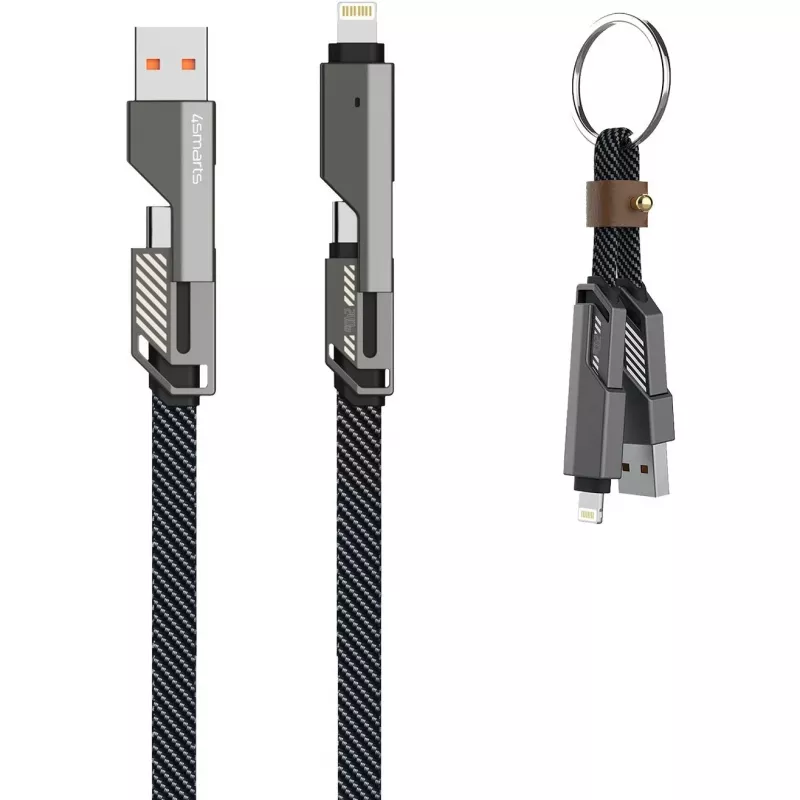 4smarts USB-C kabel ComboCord Flat 240W+ sleutelhanger - kabel - Digitaal/Data