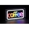 Neon LED-lichtreclame ActiveJet AJE-NEON COFFEE, veelkleurig, USB 5V, opbouwmontage, AS-kunststof frame