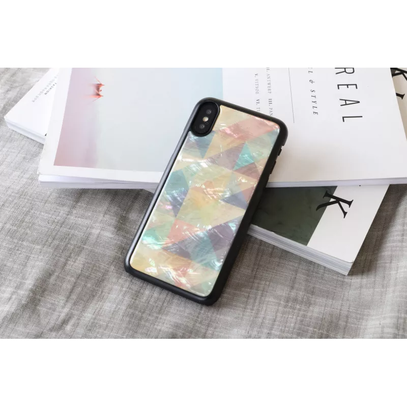 Smartphonehoesje iKins voor iPhone XS / iPhone XS Mosaic zwart