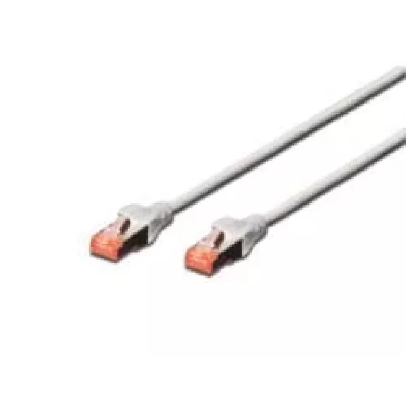 DIGITUS CAT6 S/FTP patchkabel, 15 m, grijs, 5-pack