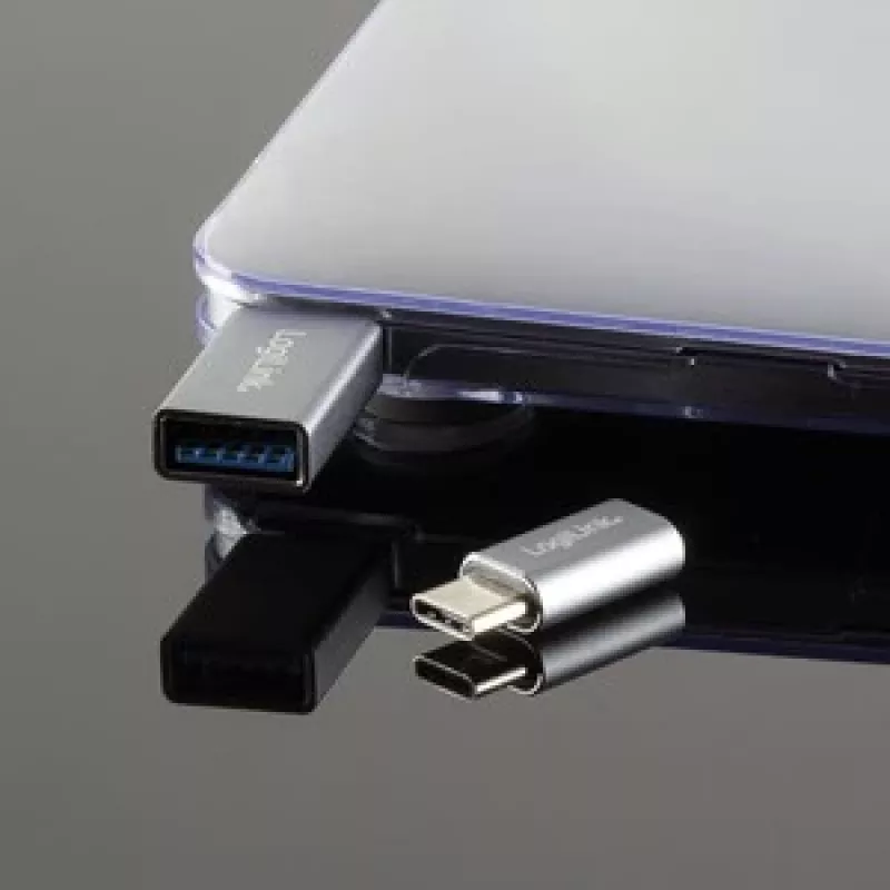 LogiLink AU0042 adapter USB-C naar USB 3.2 Gen 1 A-stekker compact ontwerp