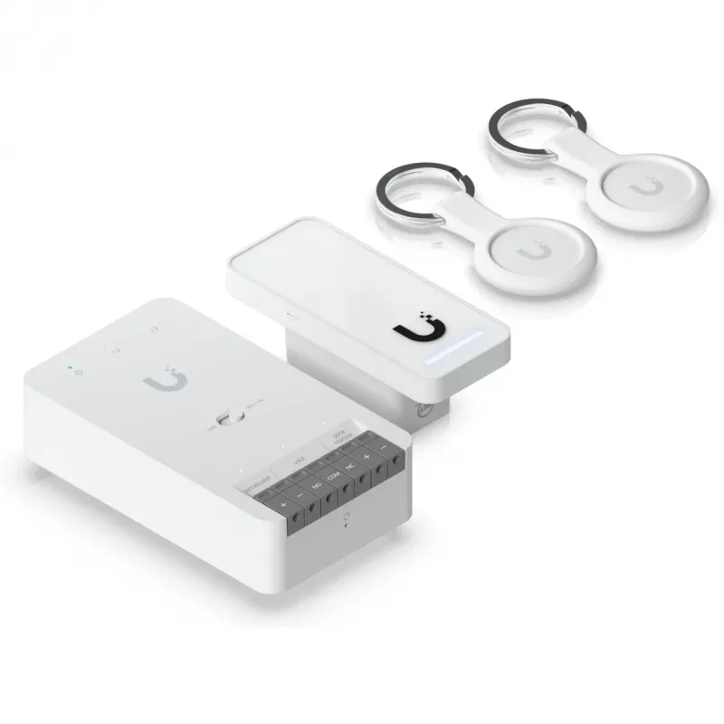 Beveiligings-toegangscontrolesysteem Ubiquiti G3 Starter-Kit grijs wit