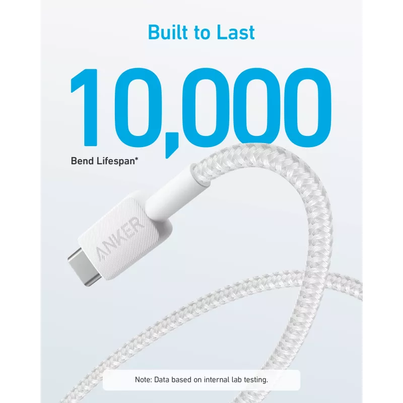 USB-kabel Anker 322 1,8 m USB-A USB-C wit