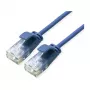 ROLINE GREEN UTP patchkabel Cat.6A (klasse EA), LSOH, slank, blauw, 0,15 m