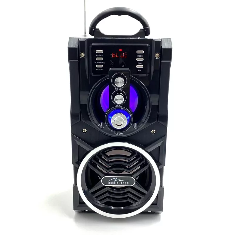 Draagbare stereoluidspreker Media-Tech PARTYBOX BT MT3150 zwart