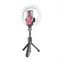 Puluz TBD0595696701A selfiestick-statief met ingebouwde LED-ringlamp
