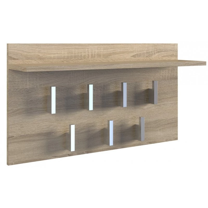 Top e shop WIESZAK 2F SONOMA kapstok — spaanplaat, eikenlook, 7 haken, 700×200×400 mm