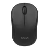 Savio MB-03 draadloze optische muis, 2,4 GHz USB-ontvanger, 1000 DPI, 3 knoppen, AA-batterij, 99x60x39 mm, 51 g, zwart