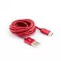 Sbox USB->Type-C M/M 1,5m CTYPE-1.5R aardbeirood