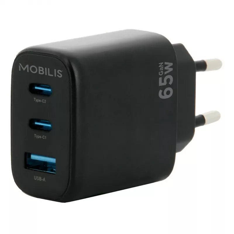 Universele oplader voor mobiele apparaten zwart AC Auto Mobilis 001364