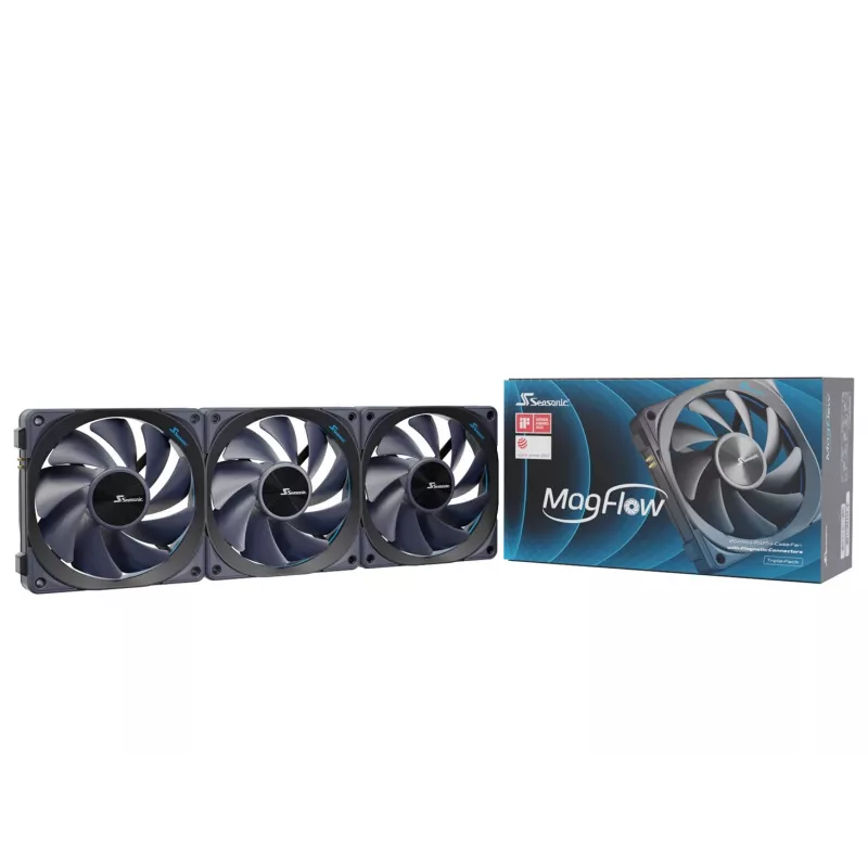 Seasonic MagFlow 1-fan kit computerbehuizing 12 cm zwart 1 stuk