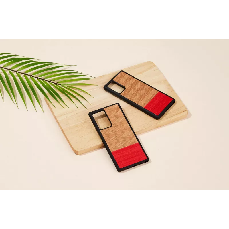 Telefoonhoes man and wood Galaxy Note 20 Herringbone Azalea zwart