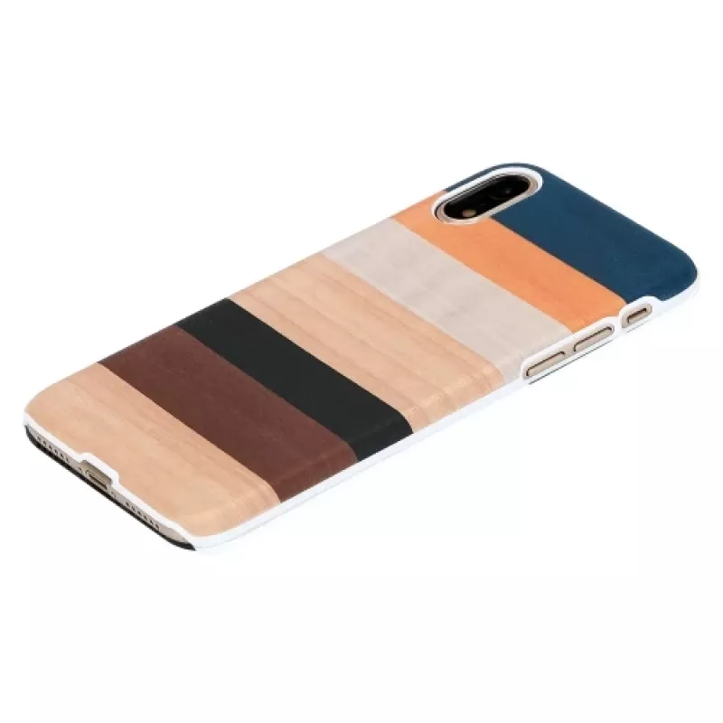 Smartphonehoesje man and wood voor iPhone XR, wit, beschermende hardcase