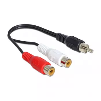 Audiokabel DeLOCK 84493 0,2 m cinch 2 x cinch zwart