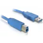 USB-kabel DeLOCK 82434 1,8 m USB A USB B blauw