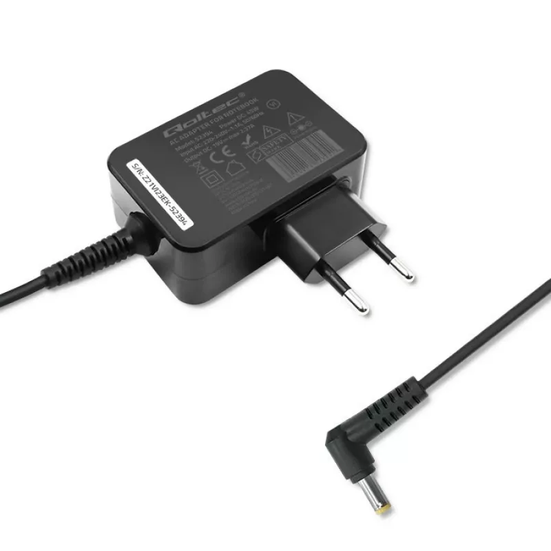 Voeding QOLTEC 45W 19V 2,37A met 5,5x1,7 mm stekker