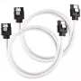 Corsair CC-8900253 Premium Sleeved SATA-kabel, 60 cm, 2 stuks, wit