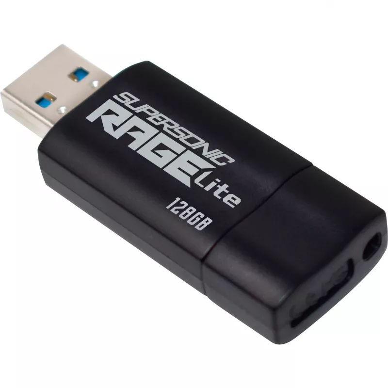 USB-flashdrive PATRIOT Supersonic Rage Lite 128 GB USB Type-A 3.2 Gen 1, 180 MB/s, blauw/zwart