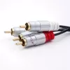 Audiokabel Qoltec 52337 2 m 2 x RCA zwart