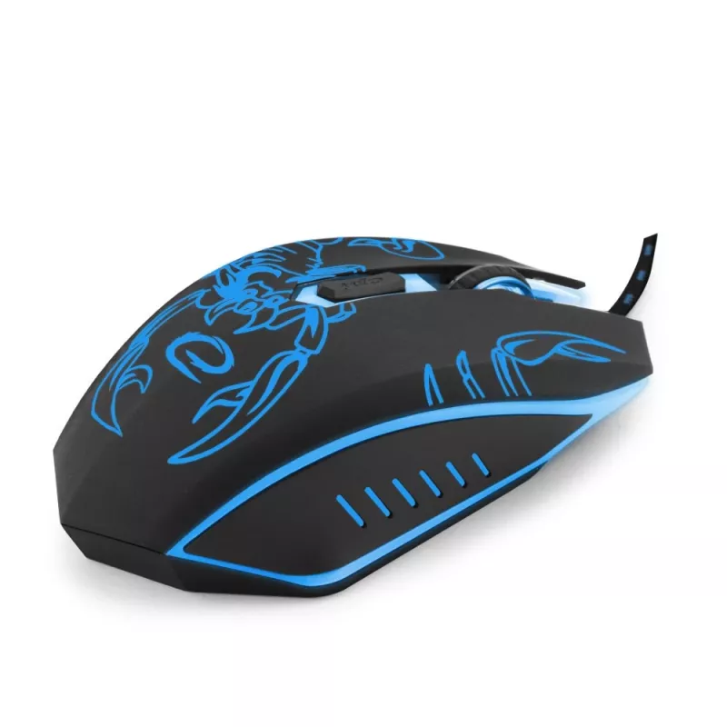 Esperanza MX203 SCORPIO - muis - USB - blauw - muis - optisch - 6 knoppen - zwart