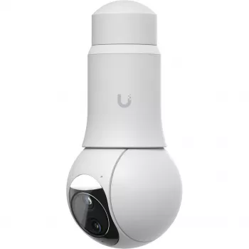 Ubiquiti UniFi G6 PTZ UVC-G6-PTZ-W IP-beveiligingscamera, 4K 8 MP (3864x2160), dubbele lens, 10x hybride zoom, binnen en buiten, IP66, PoE, plafond-, wand- of paalmontage, 350° draaibereik, wit