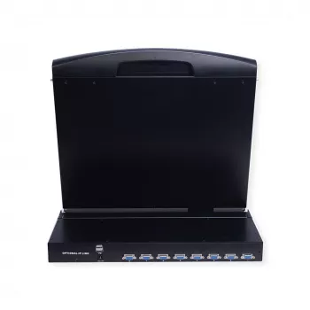 VALUE 26.99.0161 KVM-console met 8-poorts KVM-switch, USB, Duitse indeling, 19 inch