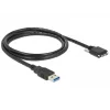 USB-kabel DeLOCK 1m USB 3.0 USB 3.2 Gen 1 Micro-USB B zwart