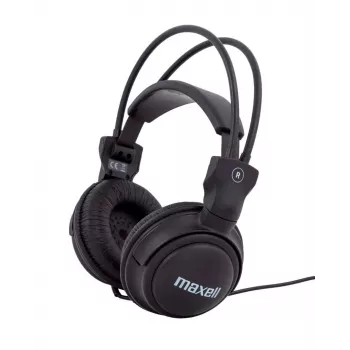 Koptelefoon Maxell Home Studio MAX-833, bedraad over-ear, 32 Ω, 98 dB, 16–22000 Hz, 5 m kabel, oorbeugel/overhead, zwart