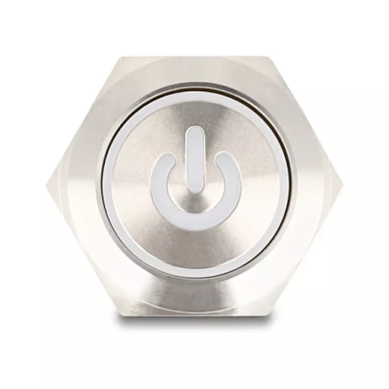 Drukknop-paneel DeLOCK 22051 zilver 230V 3A