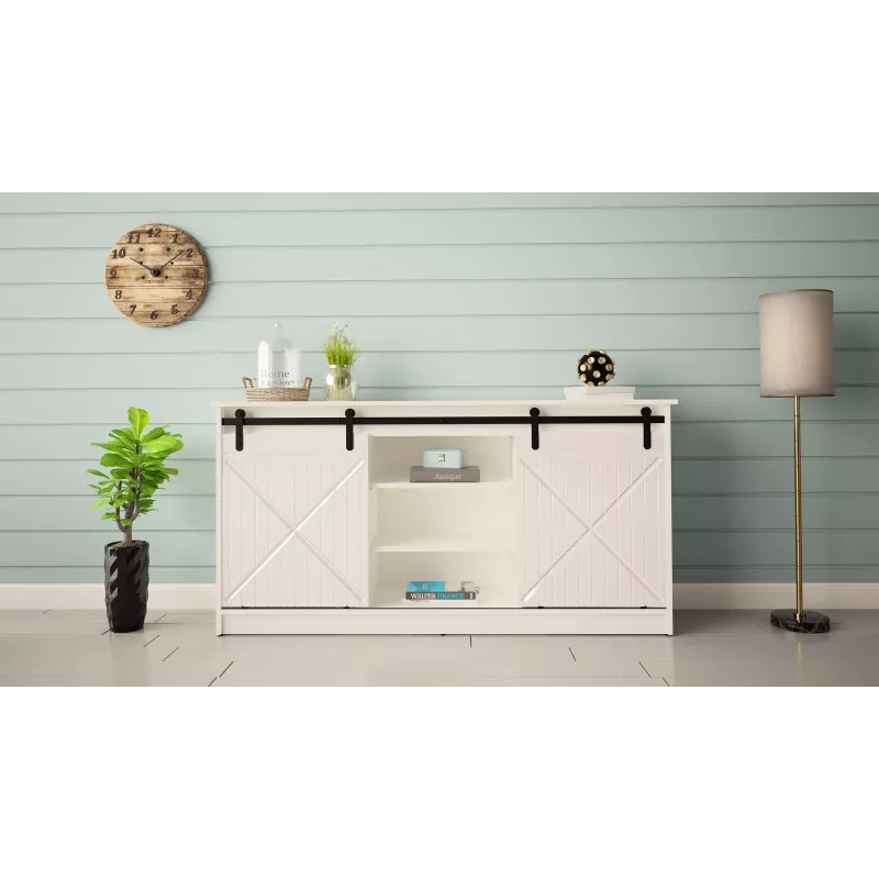 Dressoir 160x80x35 GRANERO wit/glanzend wit