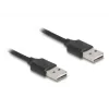 Spiralkabel DeLOCK EASY-USB 2.0 Type-A stekker naar Type-A stekker 0,5 m tot 0,8 m zwart