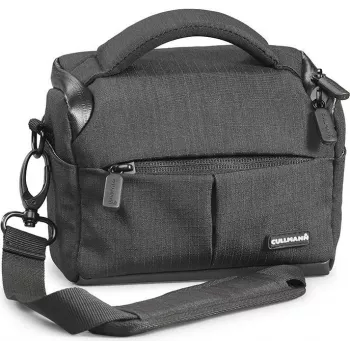 Tas Cullmann Malaga Vario 200 — grijs polyester, 3 buitenvakken, schouderband, 0,212 kg