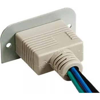 Kindermann Konnect 50 alu - VGA (HD15) 90° - modulaire Faceplate-Snap-In