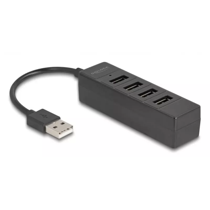 USB-hub DeLOCK 64334 Type-A 480 Mbit/s zwart