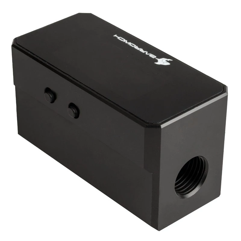 Doorstroommeter Barrow FBFT08 B – OLED-display, zwart