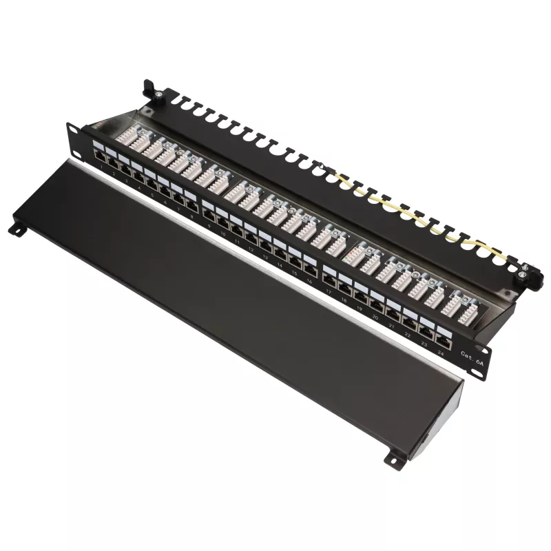 Patchpanel - Extralink CAT6A STP, 24 poorten