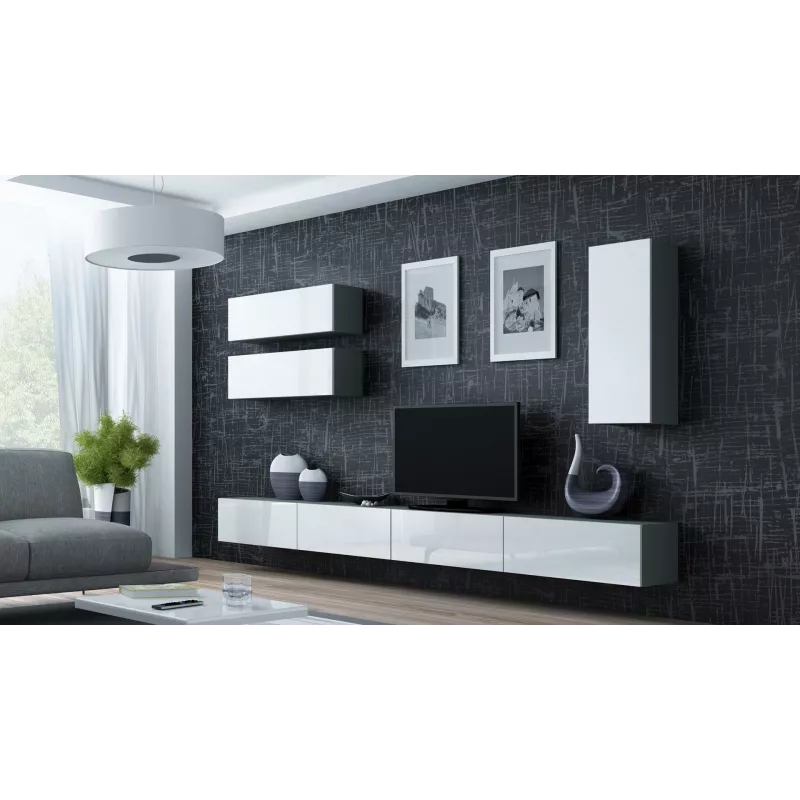 Cama tv-standaard VIGO 140 30/140/40 Sonoma eiken/wit glanzend