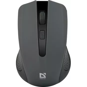Draadloze optische muis DEFENDER MM-935 RF, dubbelhandig, 1600 DPI, grijs, USB-ontvanger, AAA-batterijen