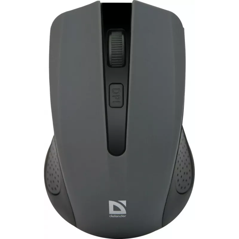 Draadloze optische muis DEFENDER MM-935 RF, dubbelhandig, 1600 DPI, grijs, USB-ontvanger, AAA-batterijen
