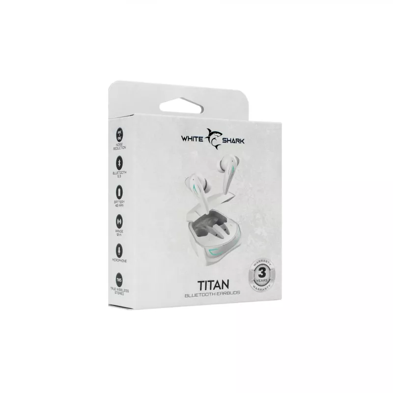 Koptelefoon White Shark GEB-TWS96 Titan wit