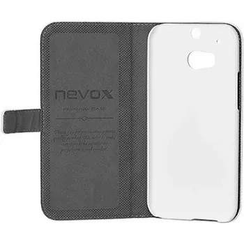 nevox 1229 bladeren grijs - wit telefoonhoesje (1229)