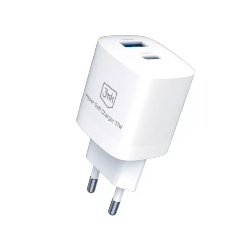 Oplader 33W GaN PD 1xUSB-A+1xUSB-A