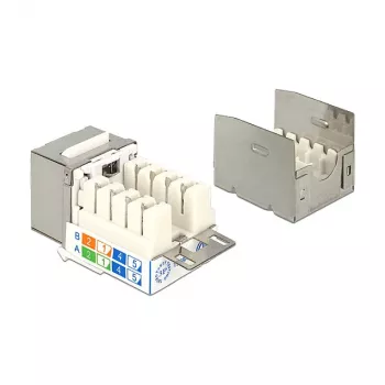 Delock 86404 Keystone-module RJ45 Secure Cat.6 naar LSA, wit