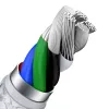 USB-C naar Lightning kabel Baseus Cafule 1 m, 20 W, zinkbehuizing, wit