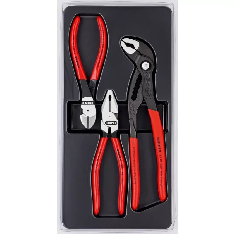 Knipex tangenset Power-Pack, 3-delig, gepolijst, kunststof