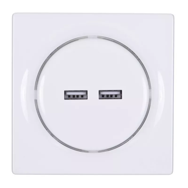 Fibaro Walli N stopcontact 2x USB wit