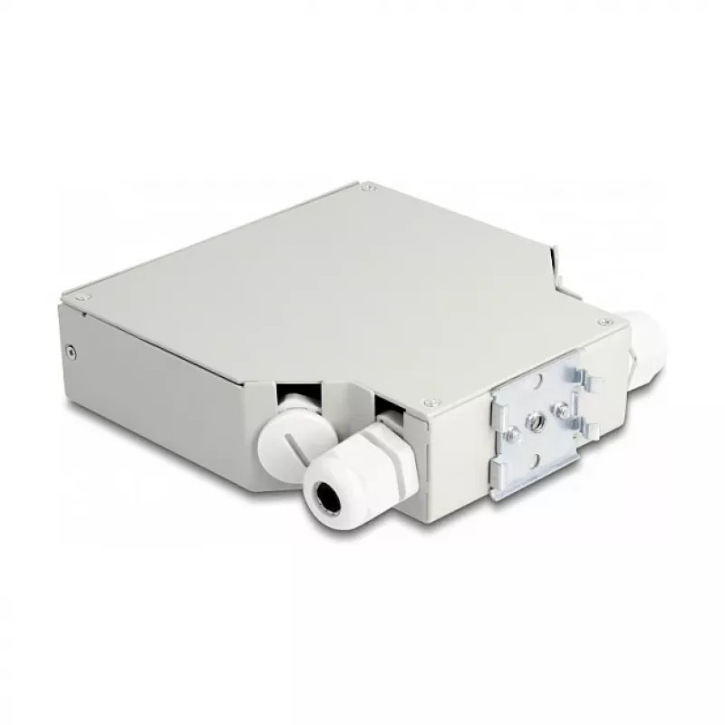 DeLOCK glasvezelverdeelbox DIN-rail 8 poorten grijs