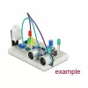 Breadboard DELOCK 18314 — soldeervrije prototypeprintplaat, metaal/kunststof, 109×165×1 mm, zwart/wit